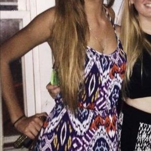 colorful printed Mimi Chica racerback dress